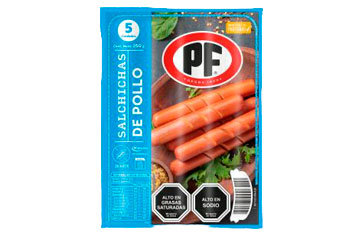 vienesas pollo pf 250 grs