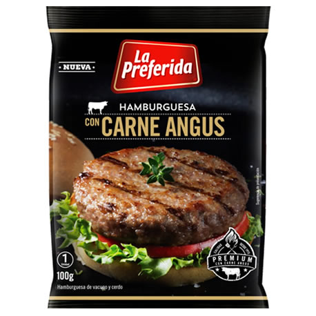Hamburguesa de Vacuno Angus La Preferida 24 x 100 grs.