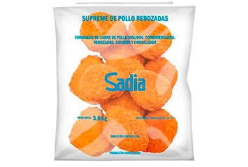 suprema de pollo rebozados sadia 3 kg