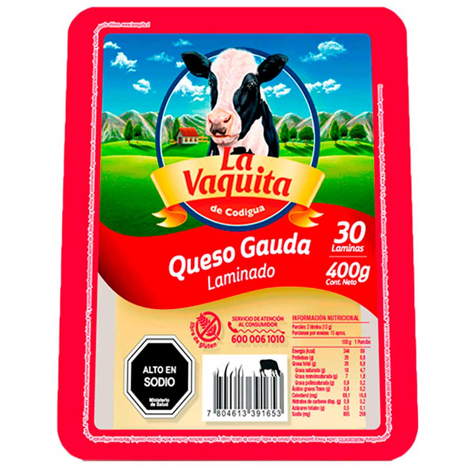 Queso Gauda La Vaquita Laminado